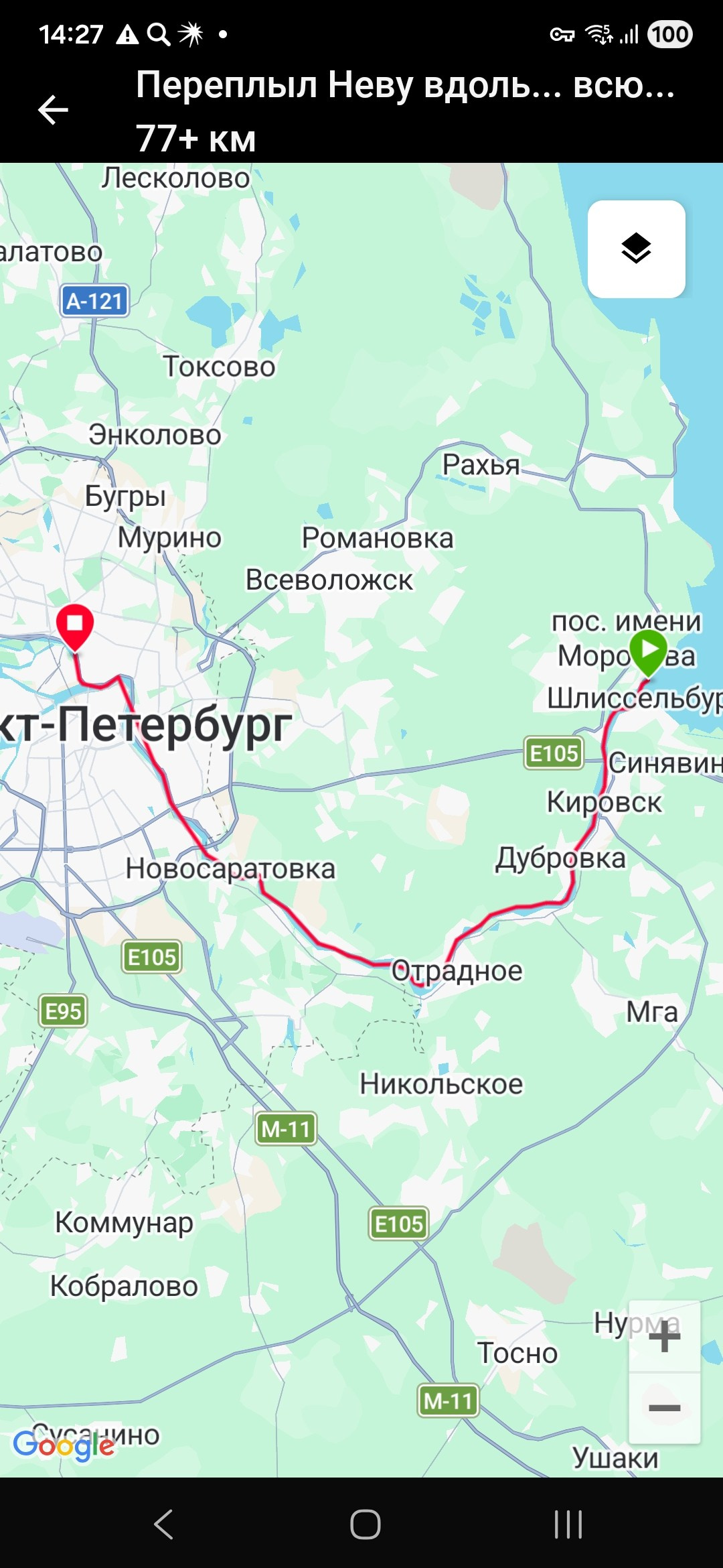 GPS трек чуть заглючил, но замеры все прошли корректно