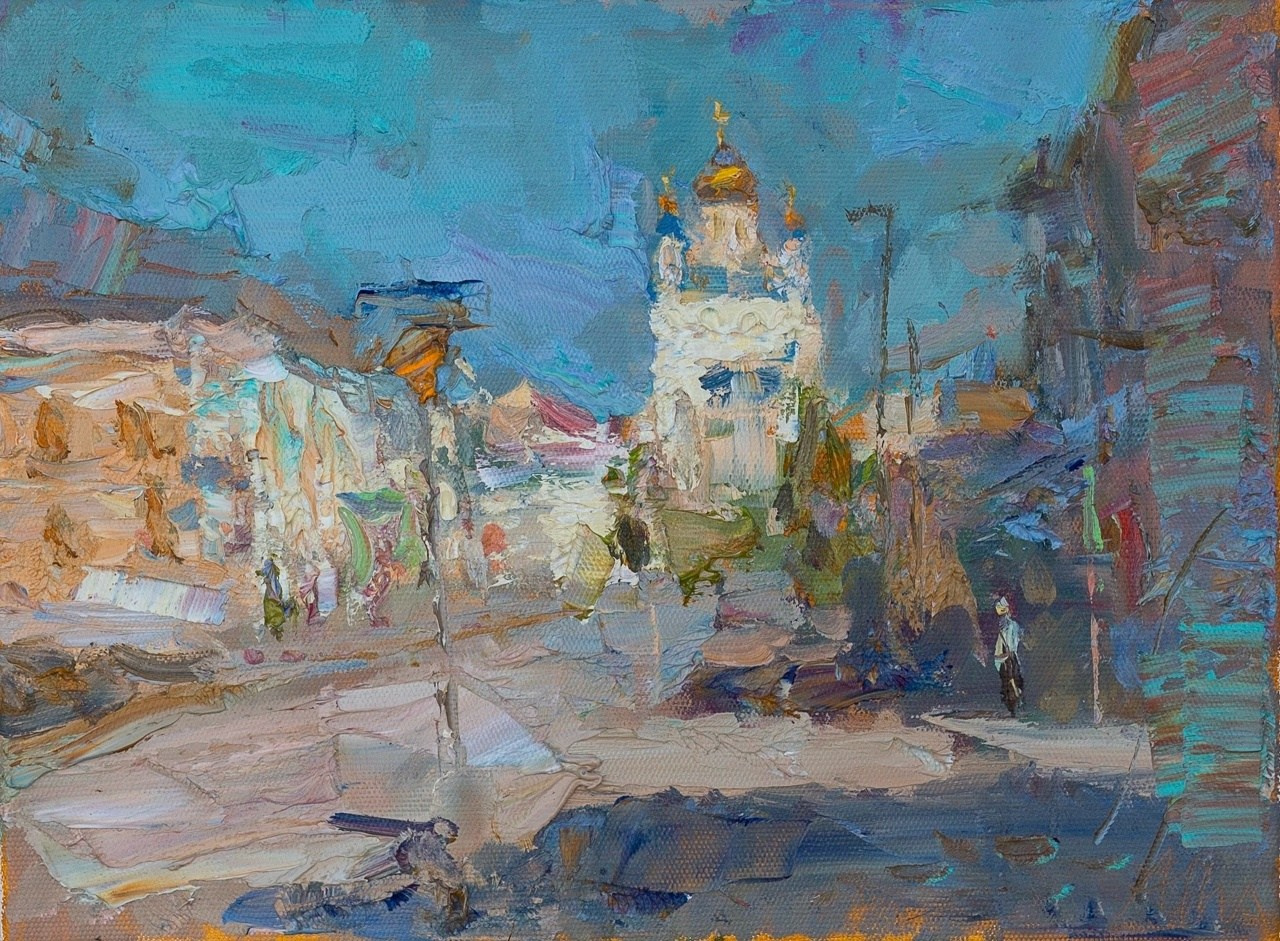 Полдень в Ельце. Художник Александр Каверин