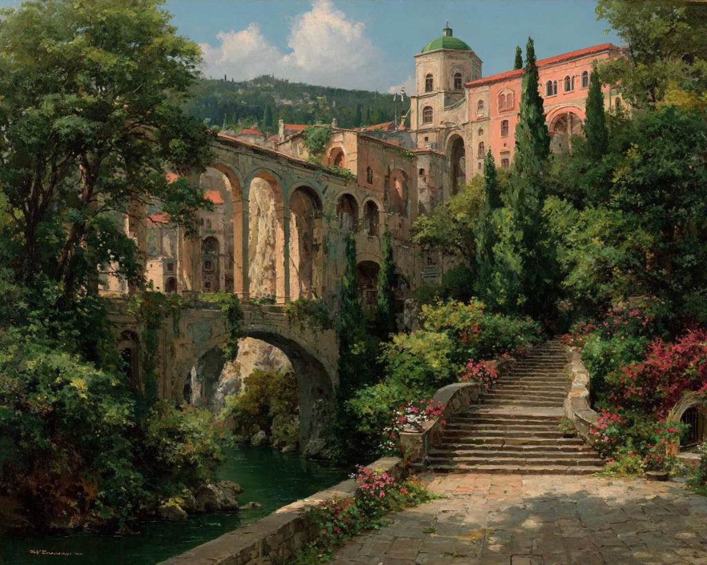 "Старый замок"  Холст, масло. 80 х 100 см. 250000 ₽