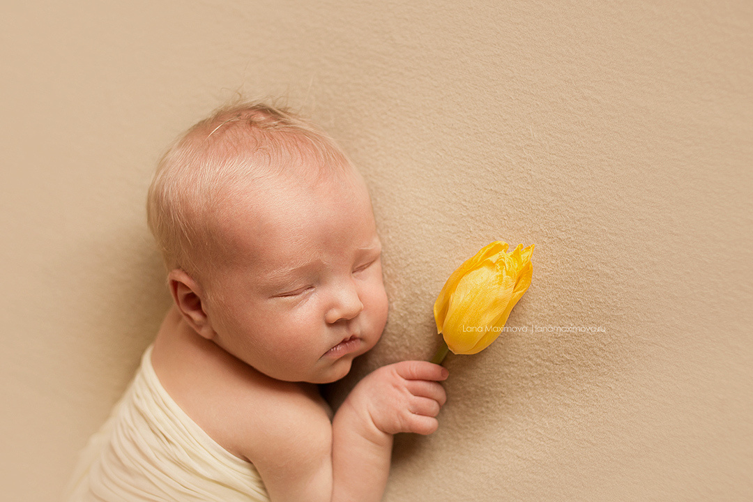 Фотосессия новорождённого. Фотограф новорождённых малышей и детский фотограф В Казани Лана Максим