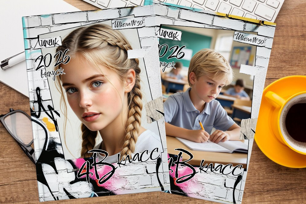 Выпускной альбом Граффити для 4 класса, medlori fotobook