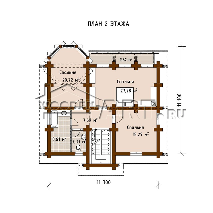 Комарово 256 кв. м. Проекты деревянных домов