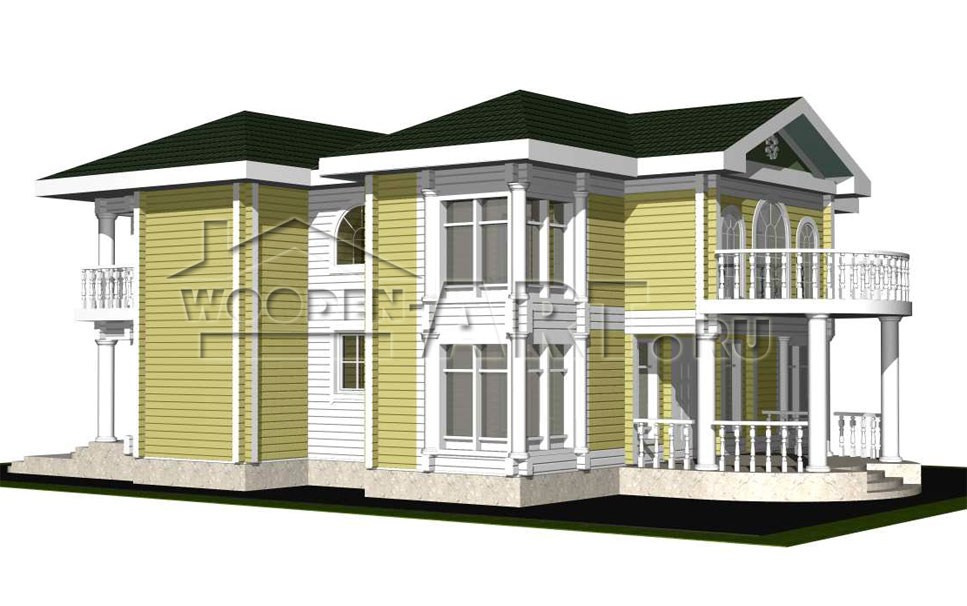 «Усадьба» 443 кв. м. Проекты деревянных домов