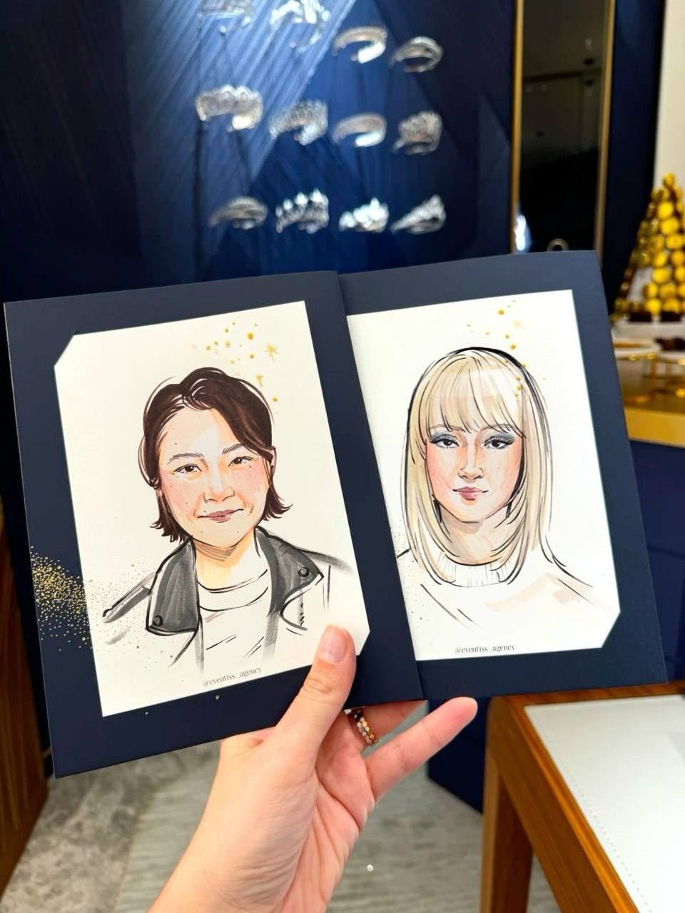Рисунки и быстрые портретные скетчи за 15 мин вас ваших гостей. Eventiss art agency| Художники и арт-услуги на мероприятие Москва и МО