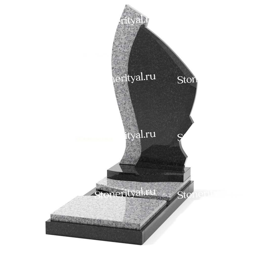 Комбинированные памятники на одного. Изготовление и установка памятников в Москве и МО