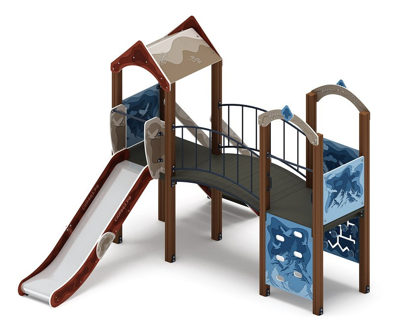 Рада (Алтай) - ДИК 2.01.2.05-04 - Игровой комплекс H=1200                                                                                                                    Габариты (ШхДхВ): 4080x3510x3000                                                                                                                                                                       Зона безопасности, мм: 7580х6510                                                                                                                                                                  Скат горки: H=1200 (металлический скат)