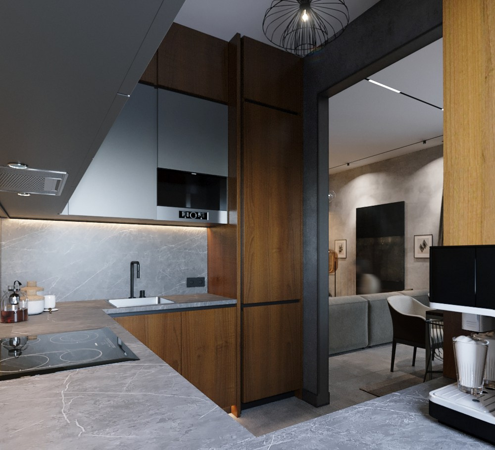 Дизайн проект интерьера одноэтажного частного дома (г. Ростов-на-Дону)