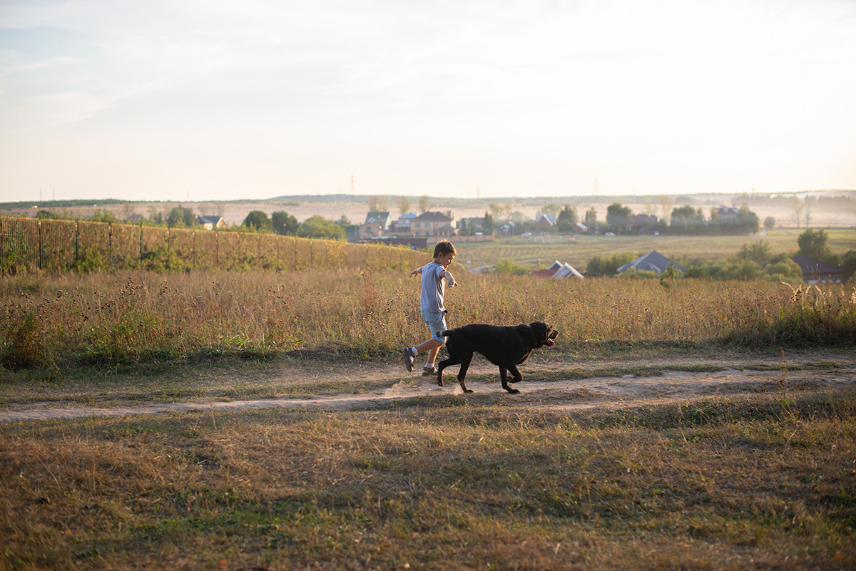 Семейная съёмка с собакой. Семейный фотограф в Домодедово и Москве Елена Пичугина