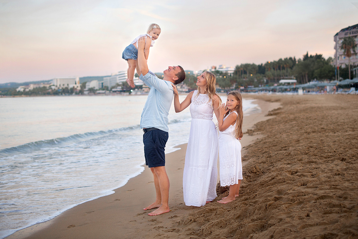 Семейная съёмка на море. Семейный фотограф в Домодедово и Москве Елена Пичугина