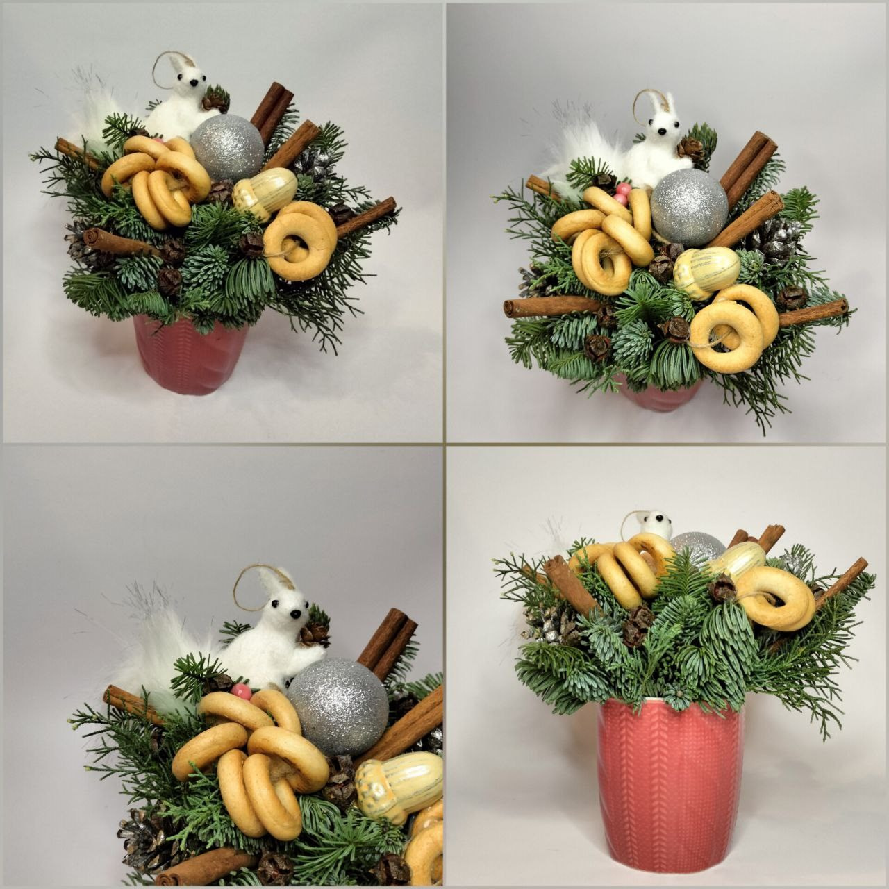 Композиция из нобилиса в кружке. Декор подобран на мой вкус, возможно исполнение в иной цветовой гамме. По прошествии Праздничного настроения хвоя и декор снимаются с кружки (инструкции предоставляю), и тара может быть использована по назначению.