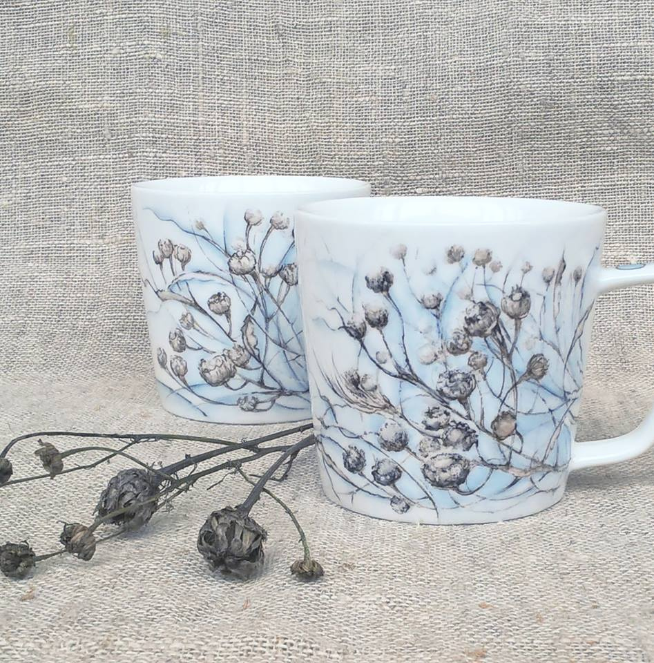 Кружка под кофе зимняя