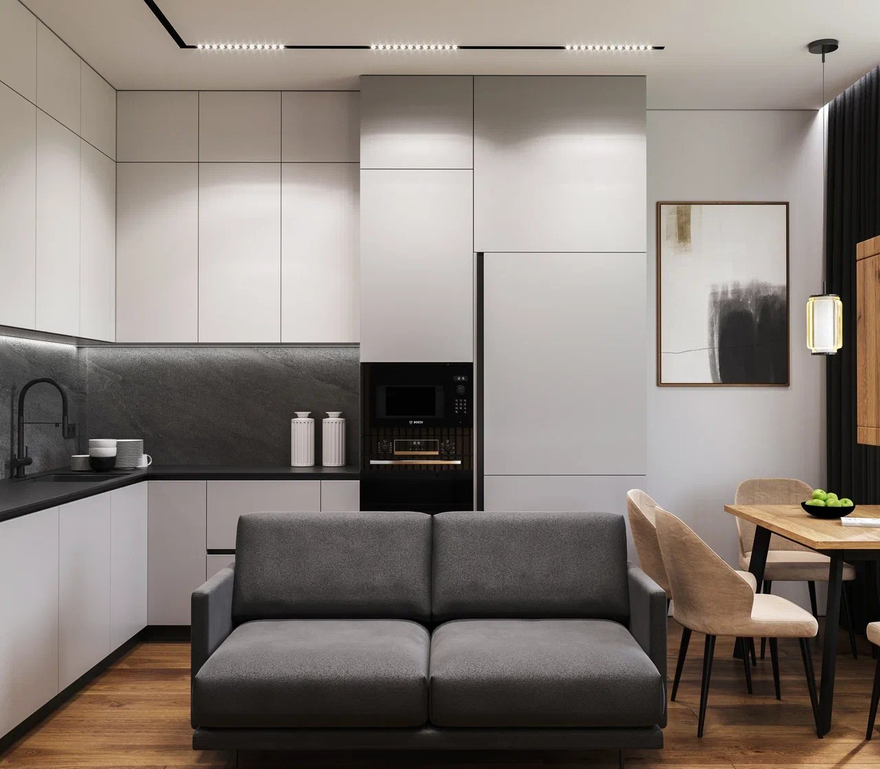 Корабельная, 42 м². Дизайнер интерьера LEVITSKAYA VIKTORIA