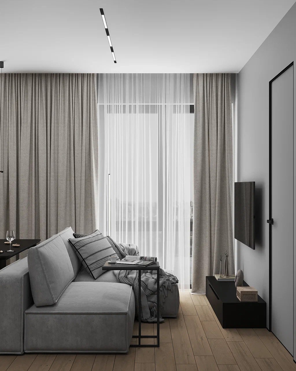 ЖК Павелецкая Сити, 52 м². Дизайнер интерьера LEVITSKAYA VIKTORIA