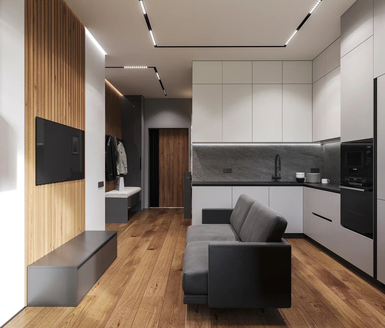 Корабельная, 42 м². Дизайнер интерьера LEVITSKAYA VIKTORIA