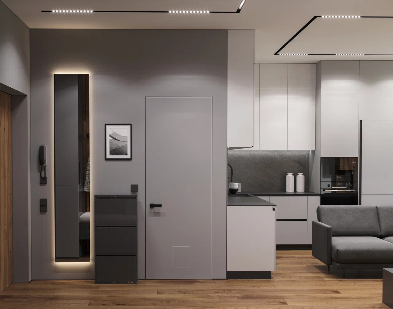 Корабельная, 42 м². Дизайнер интерьера LEVITSKAYA VIKTORIA