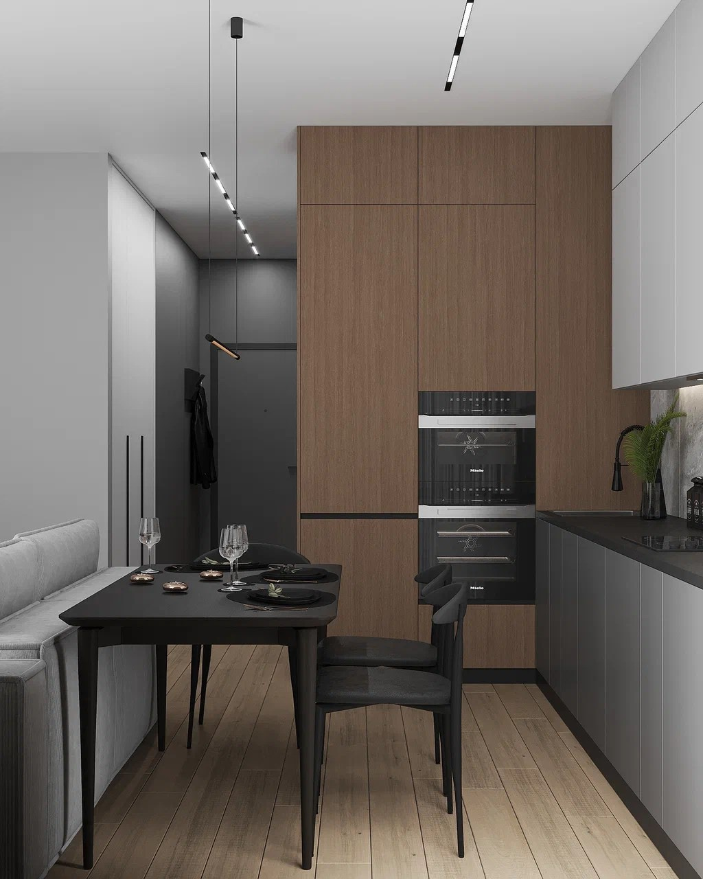 ЖК Павелецкая Сити, 52 м². Дизайнер интерьера LEVITSKAYA VIKTORIA