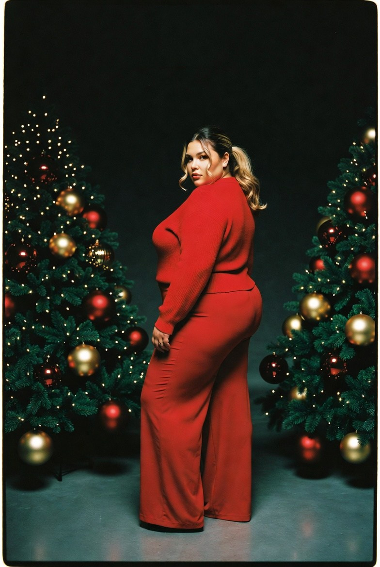 Плюс сайз в красном