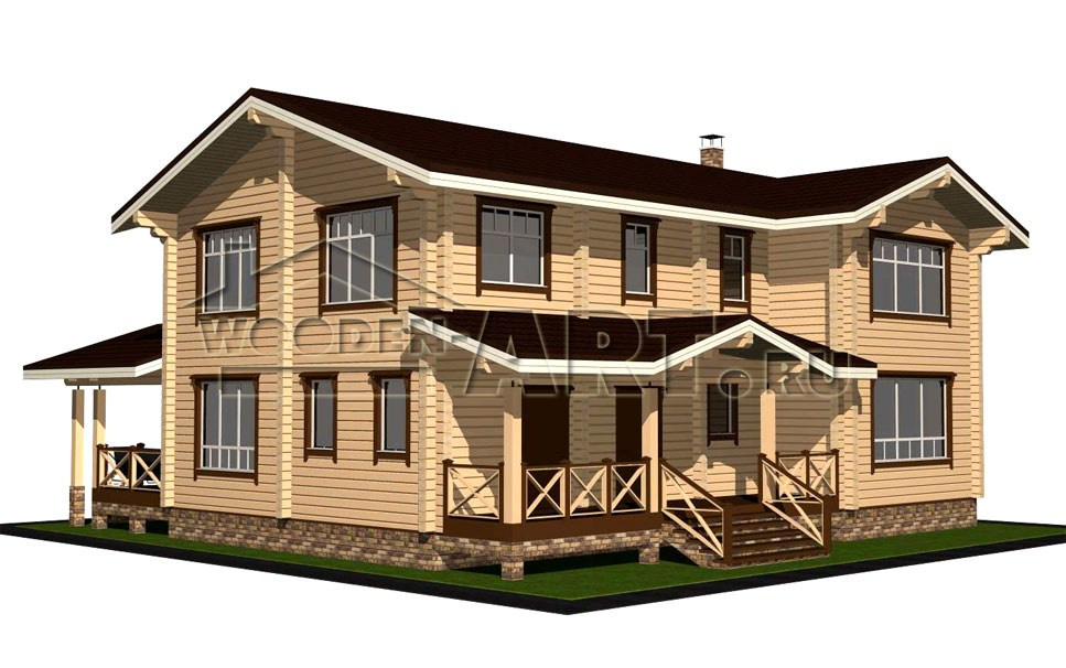 «Лесогорье» 321 кв. м. Проекты деревянных домов