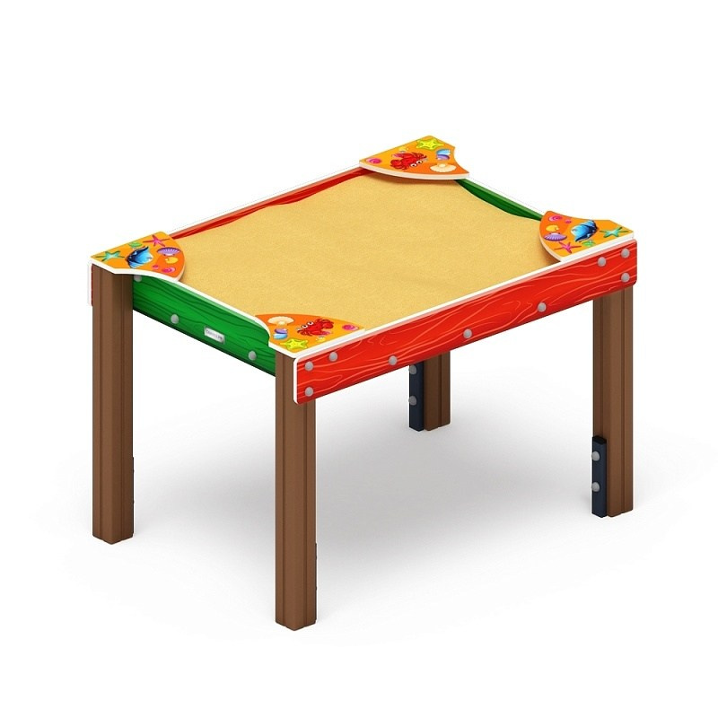 Песочница Солнышко - ДОВ 50.01.02-02 - Забота (Ракушки) Н-1000 Габариты (ШхДхВ): 1500x1055x1020 Зона безопасности, мм: 4500х4055