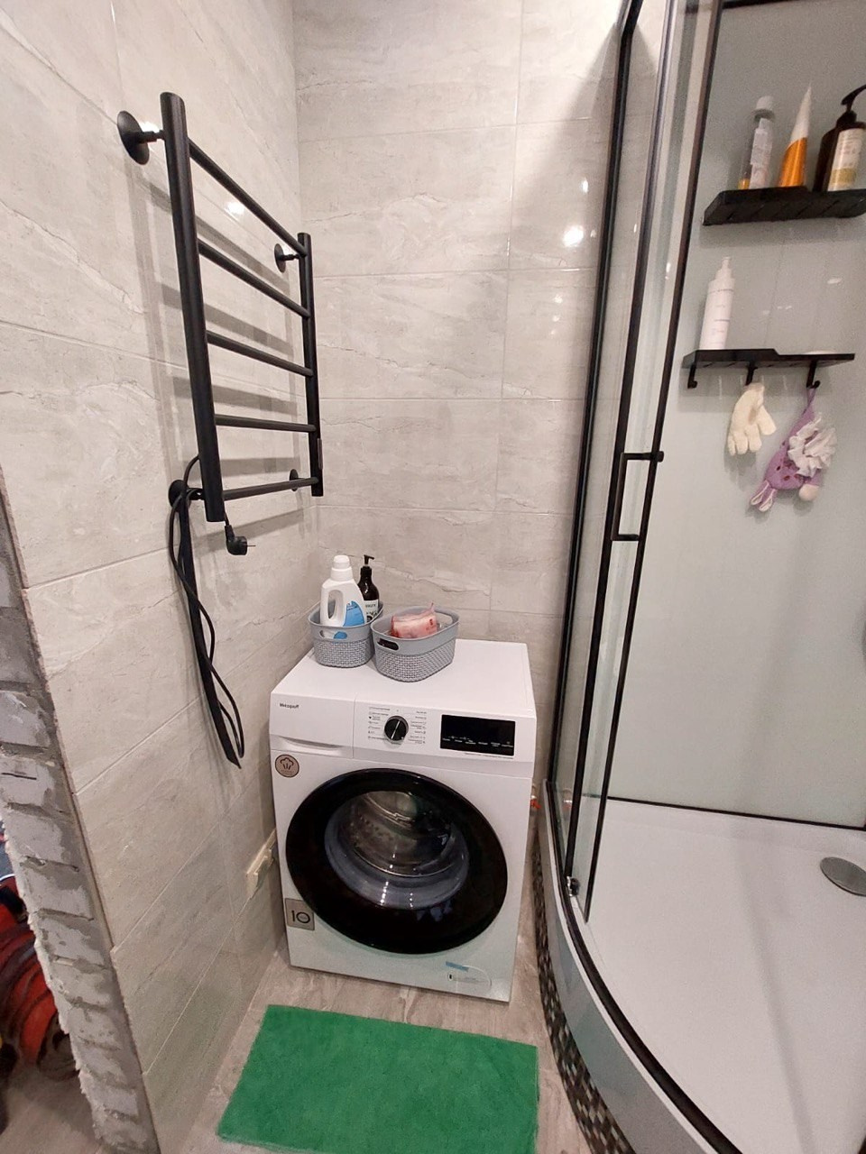 Ванная комната с раздельным гостевым санузлом (ул. А. Камалеева д. 16). Ремонт санузла, туалета, ванной под ключ в Казани. Укладка плитки