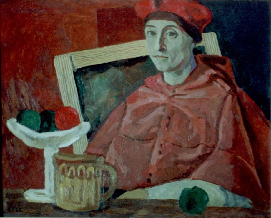 «Кардинал (шутка)» 1990 год Собр. Д. Томас. Мадрид. Художник Величко Вадим Семёнович