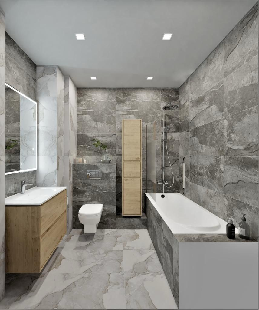 Примеры работ по дизайну ванных нашей студии. Дизайн-интерьера