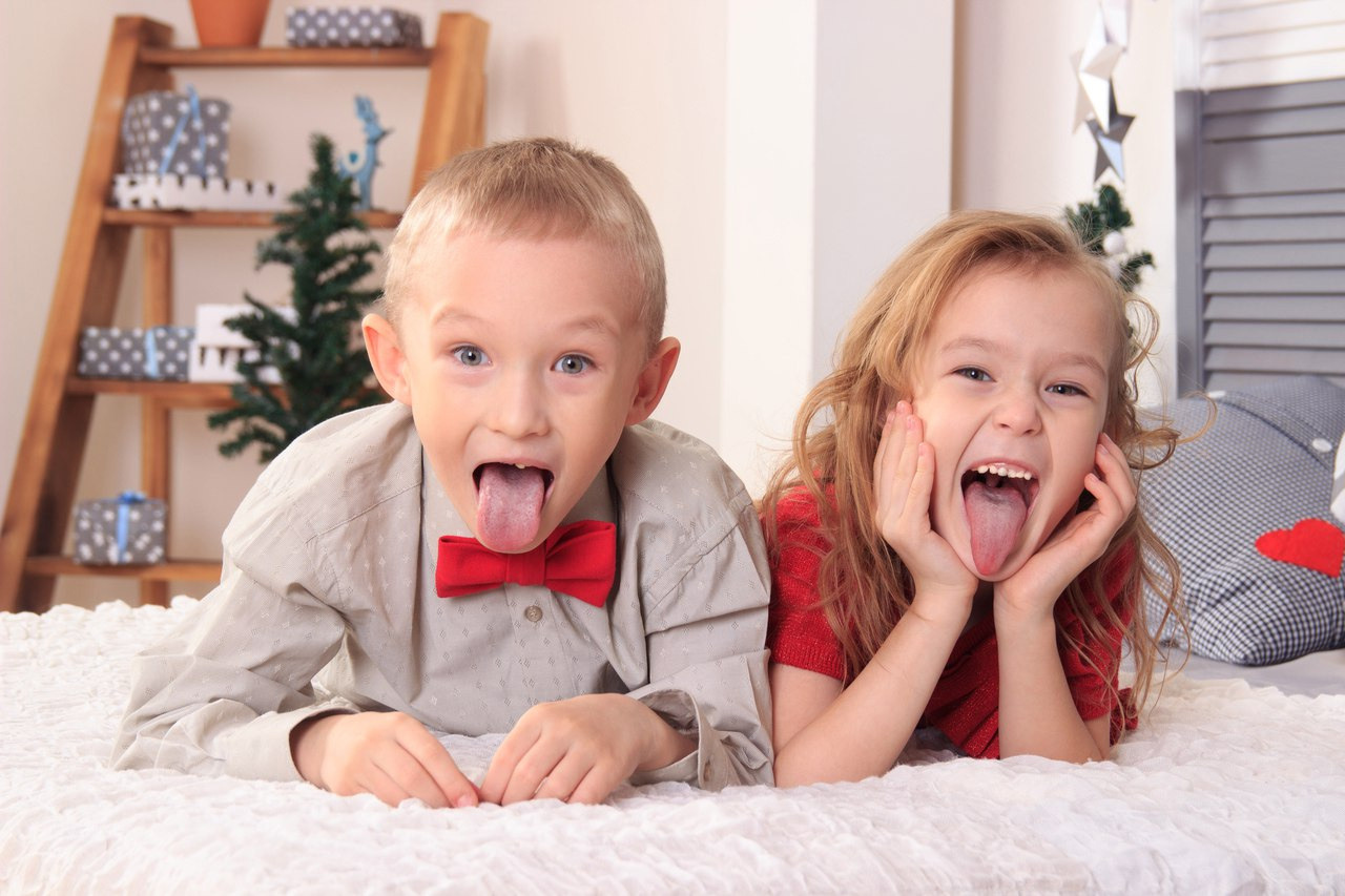  мальчик фотостудия девочка дети новый год