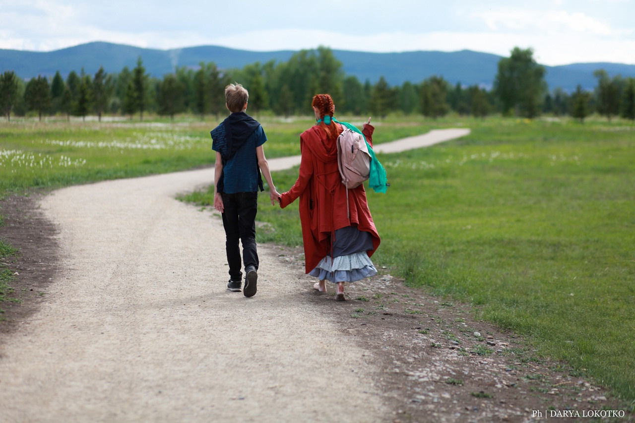 Белка и сын. Фотограф Дарья Локотко в Красноярске
