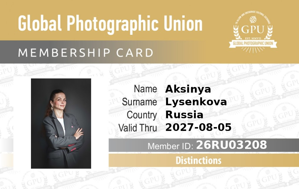 Член GPU — Global Photographic Union. Детский, семейный фотограф в Ижевске и Москве Аксинья Лысенкова ADEN