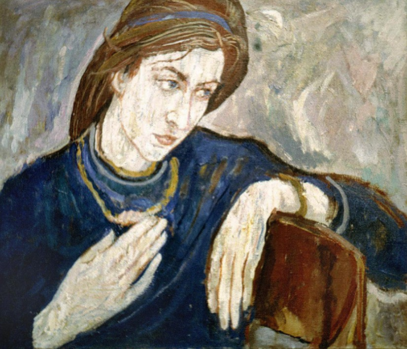 «Женщина в синем» 1974 год Собр. Т.Вонг. Гонконг. Художник Величко Вадим Семёнович