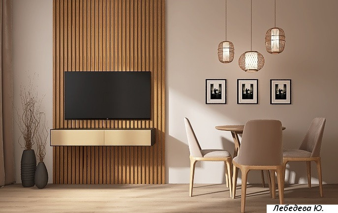 Евродвушка в бежевых тонах. Дизайнер интерьера Юлия Лебедева. Москва