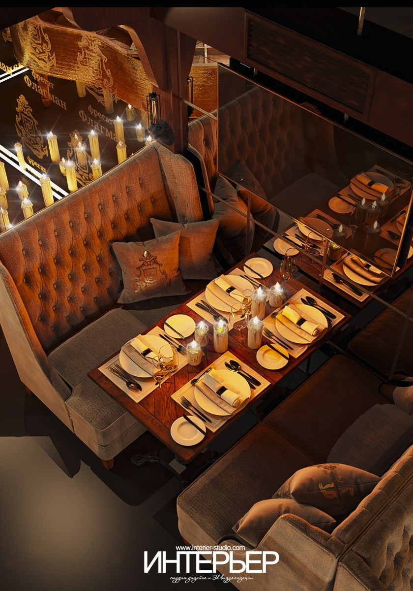 Ночной клуб на фрегате «Флагман», г. Великий Новгород. Дизайн интерьера, 3D визуализация и 3D моделирование. Создание проектов и чертежей. КМВ: Кисловодск, Пятигорск, Ессентуки и удаленно