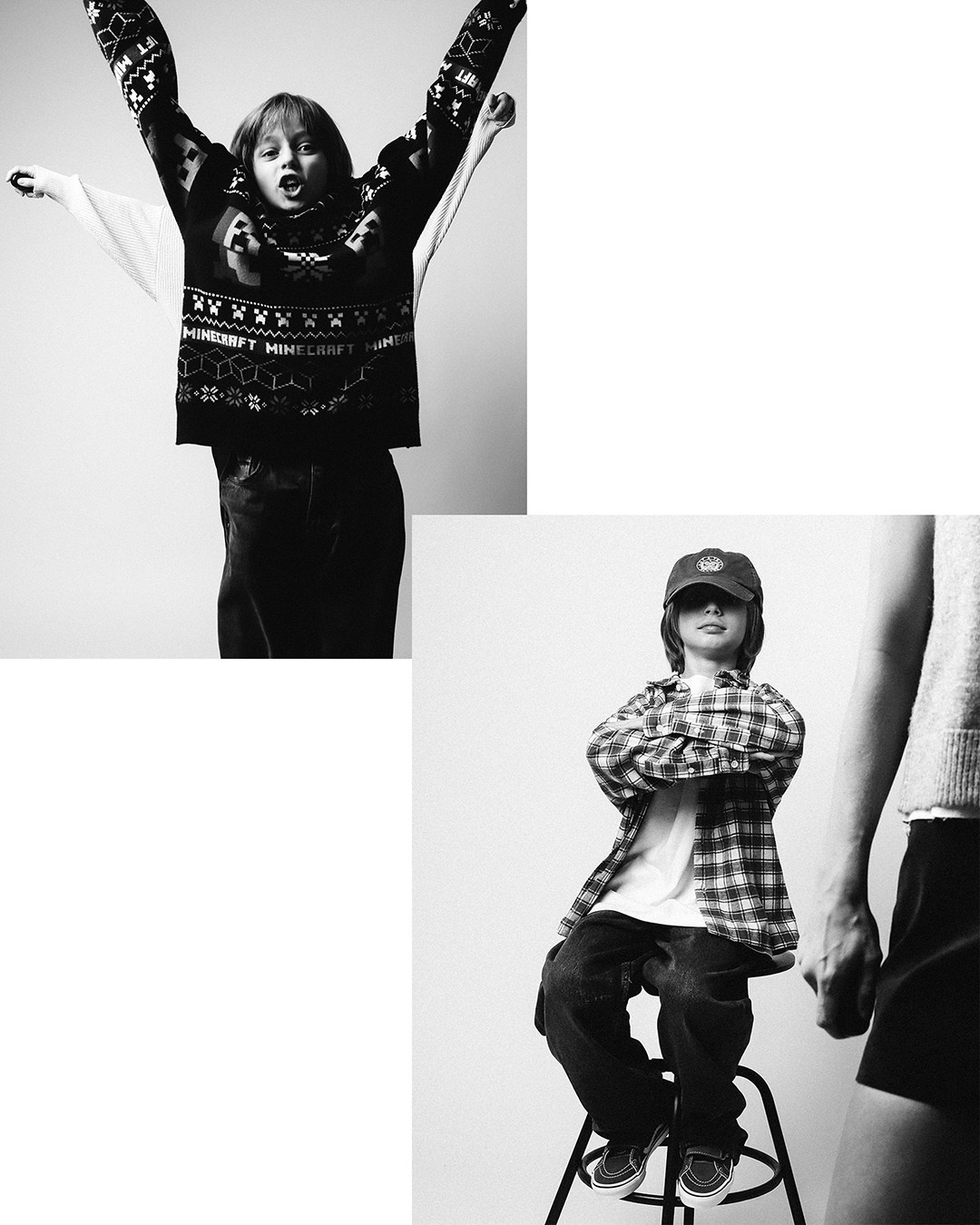 Чб на белом