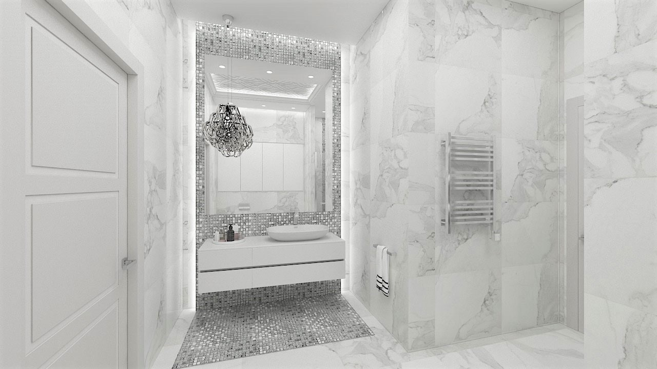 Кухня-гостиная, сан.узел и детская из частного дома в КП «Киварин Ручей». Дизайнер интерьера в Санкт-Петербурге Ольга Рытаровская