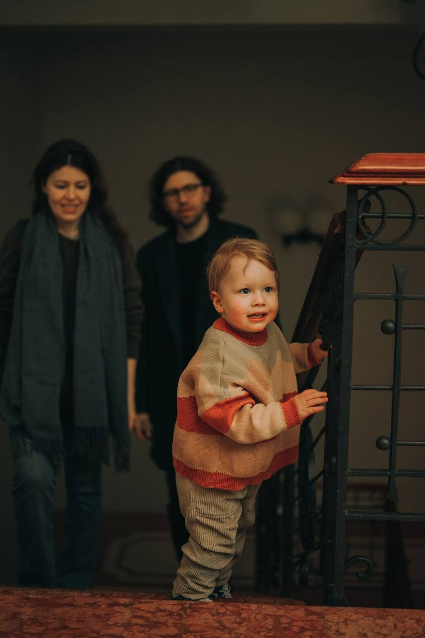 Прогулка по Москве. Ксения, Лев и Аркадий. Семейный фотограф в Москве Дарья Пузикова