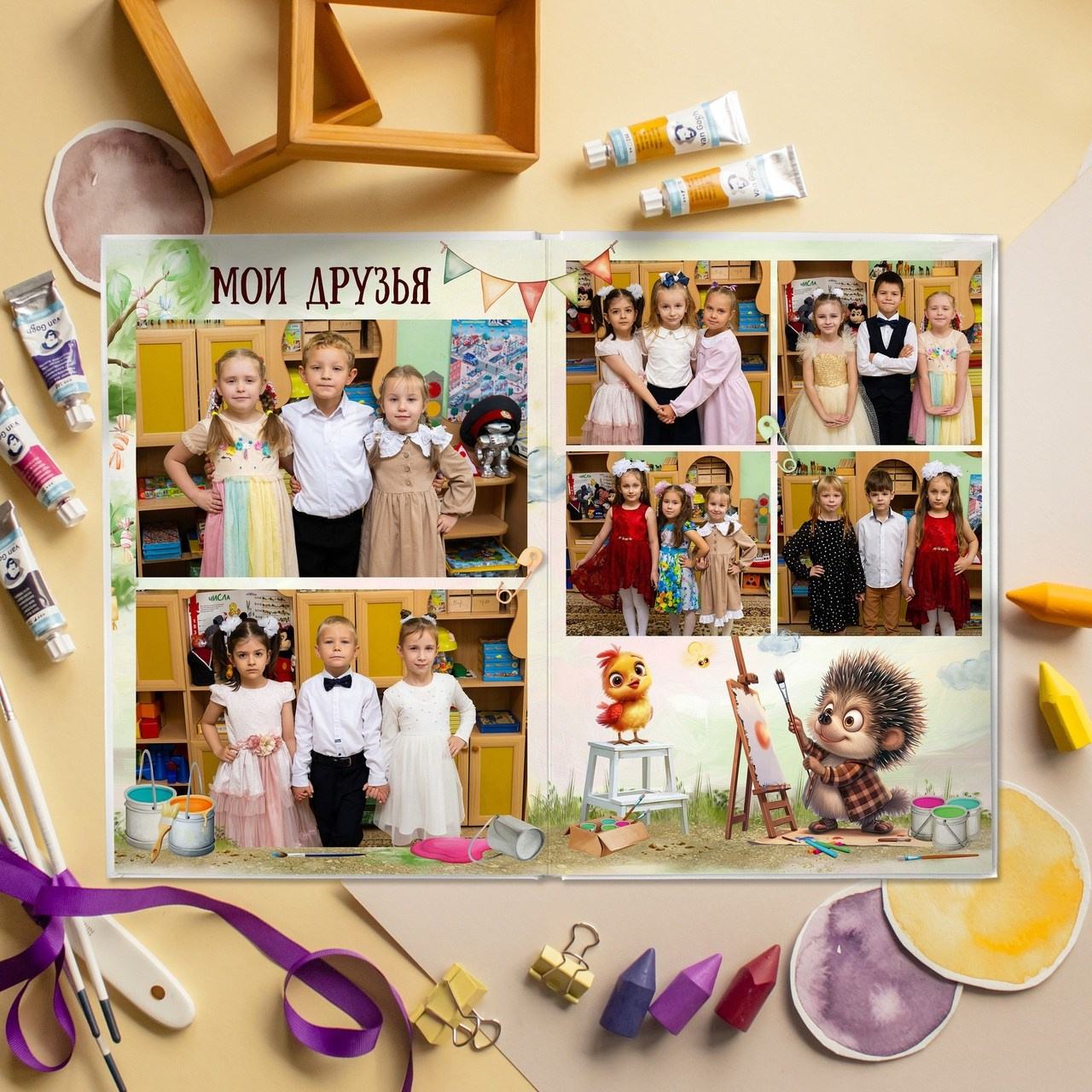 Дизайн — Ёжики. Medlori fotobook Выпускные альбомы в Липецке Лариса Медведева