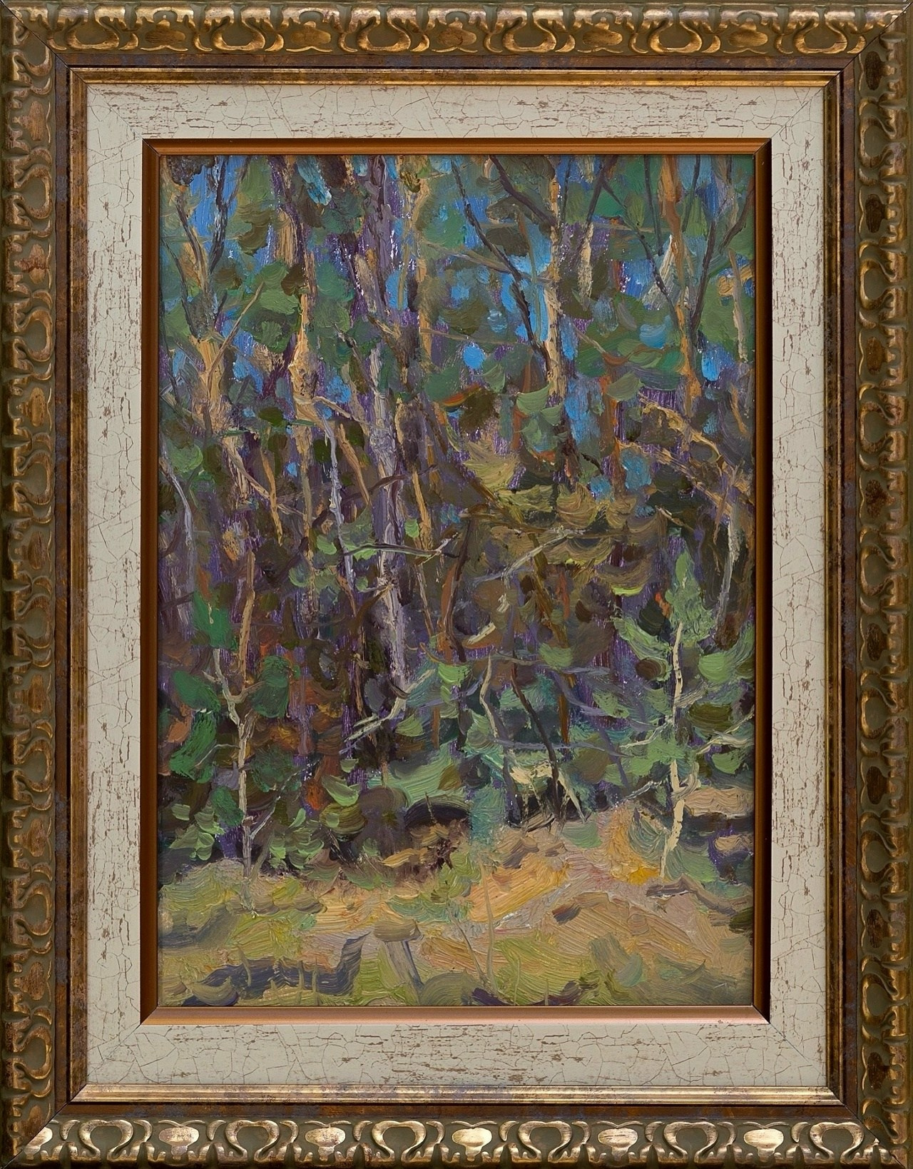 У леса. Художник Александр Каверин