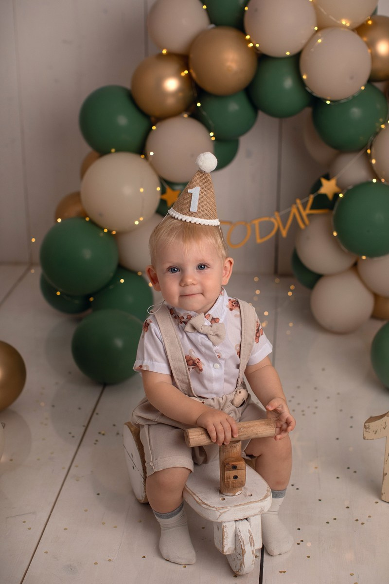 Съемка Первый тортик. Фотограф новорожденных