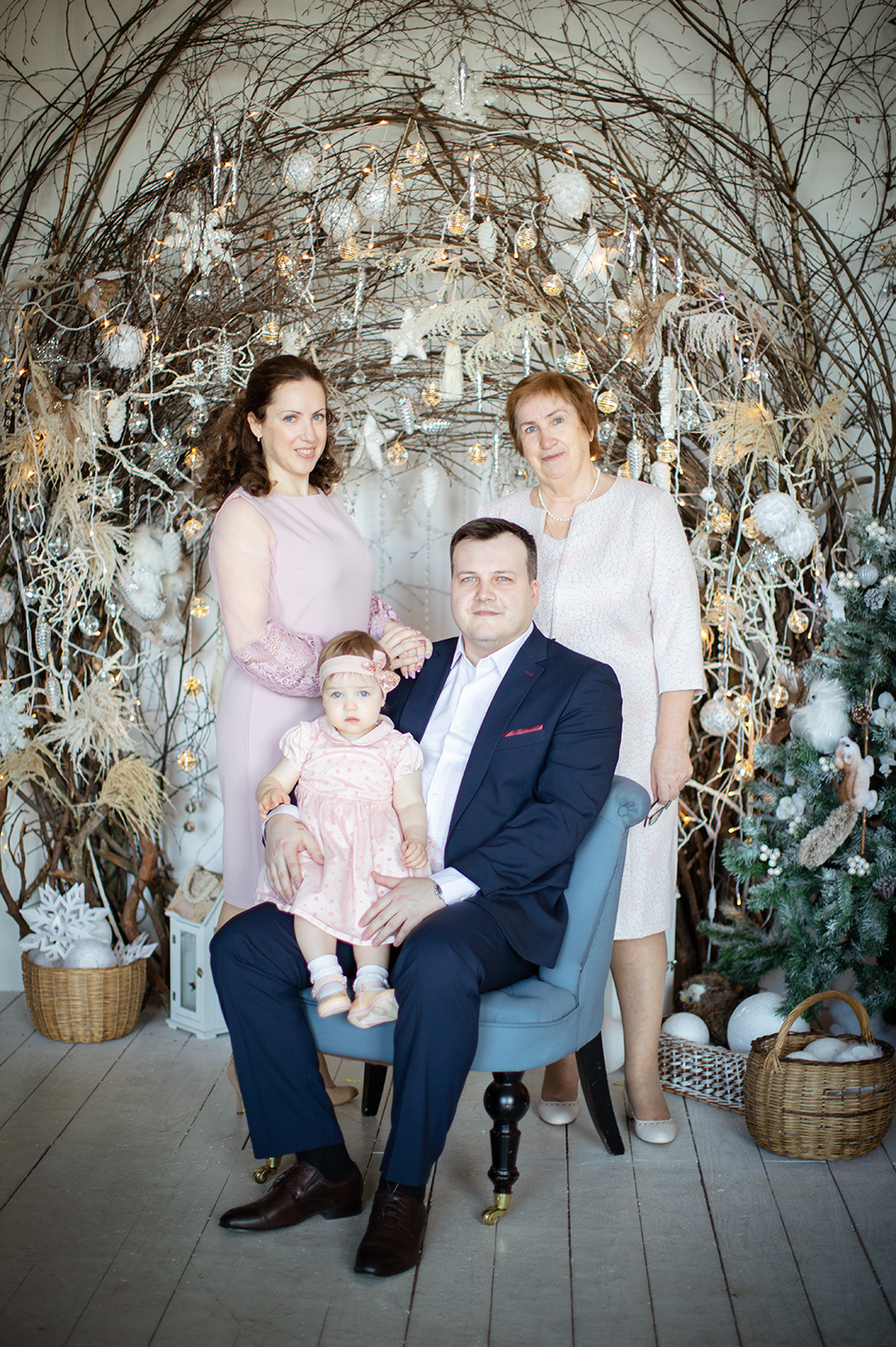 Новогодняя съемка семьи Поповых. Фотограф Наталья Штукина