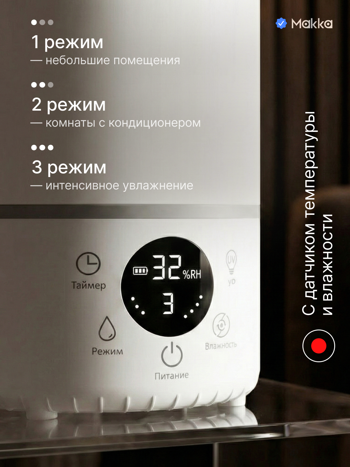 Увлажнитель воздуха. Инфографика | Визуальный нейромаркетинг | Дизайн карточек для маркетплейсов