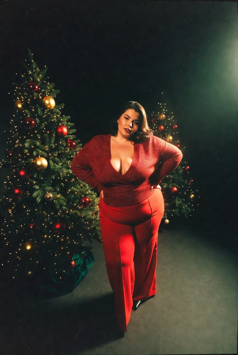 Плюс сайз в красном