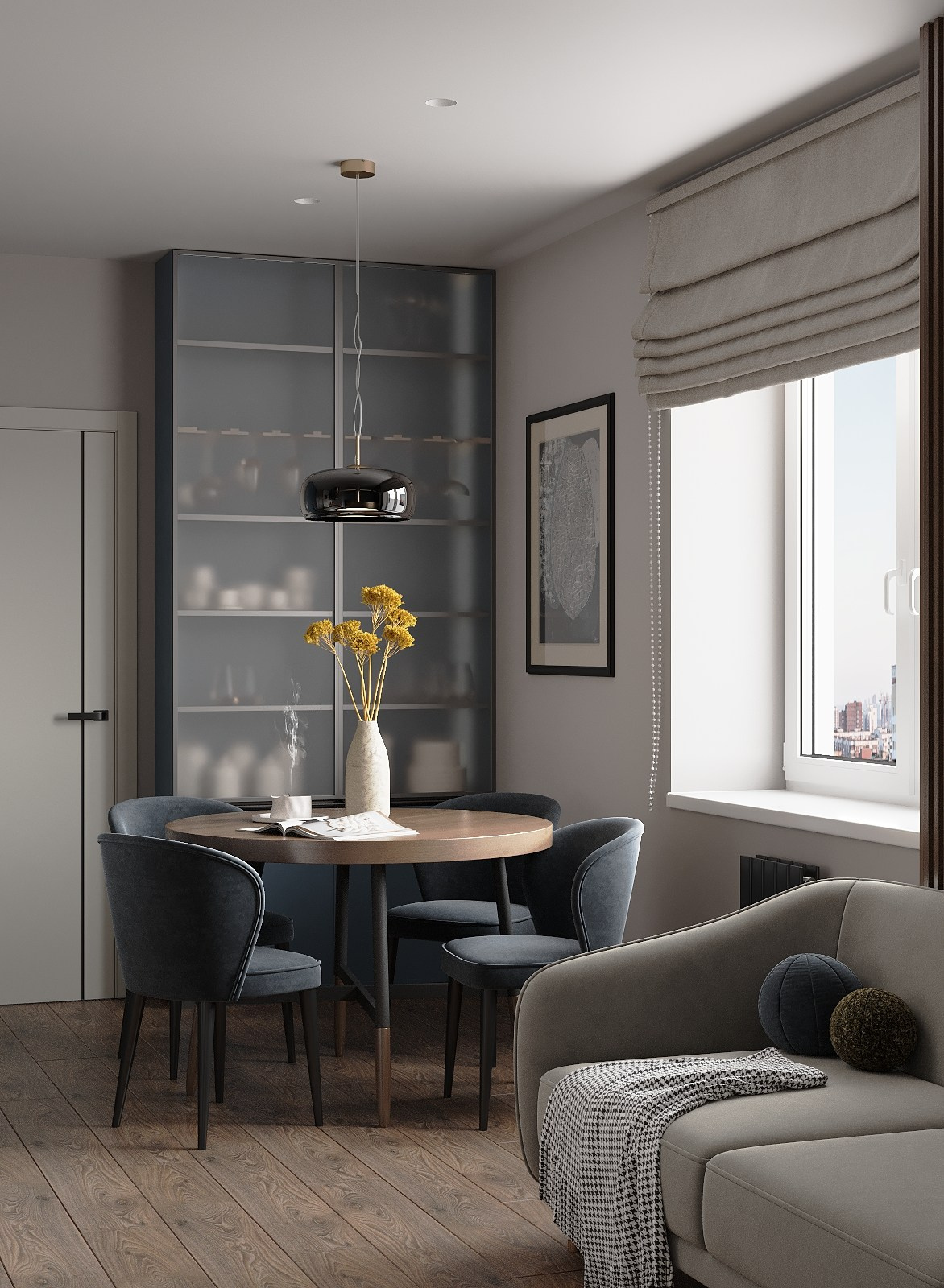 Kitchen living room. designer marunaarthomes. 3d визуализатор интерьеров