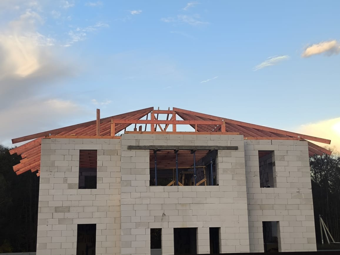 Монтаж стропильной системы на объекте в д.Райсеменовское Серпухов