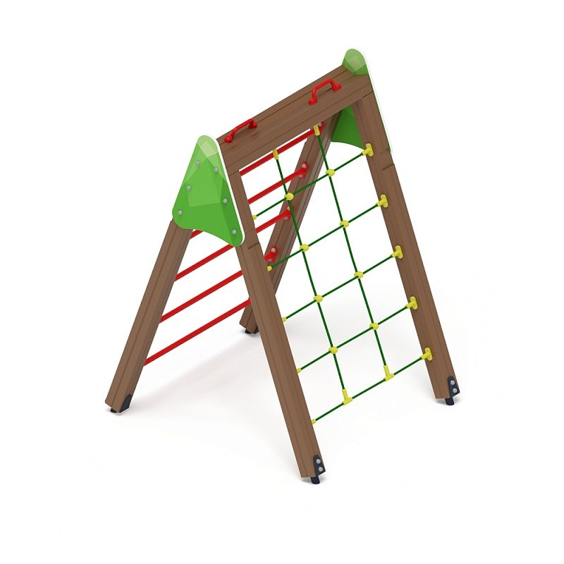 Спортивный комплекс - СК 2.04.02  Габариты (ШхДхВ): 1400x1250x1840 Зона безопасности, мм: 4400х4250 Возрастные ограничения 5-12 лет