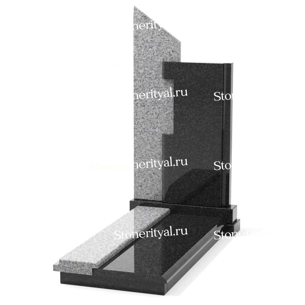 Комбинированные памятники на одного. Изготовление и установка памятников в Москве и МО