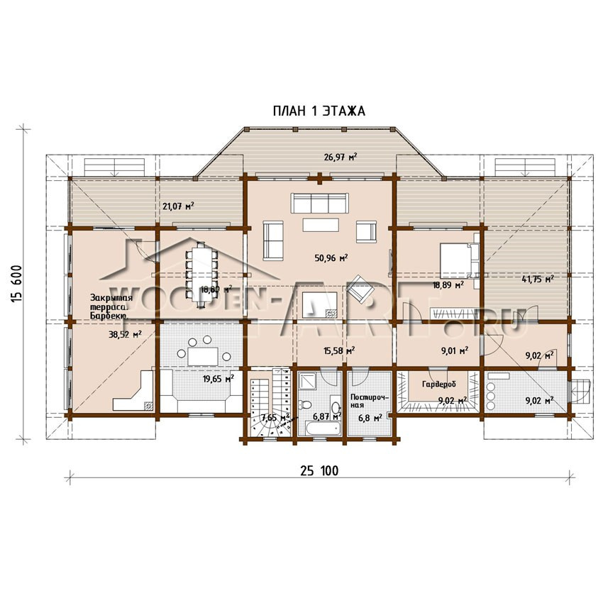 «Ильинское» 489 кв. м. Проекты деревянных домов