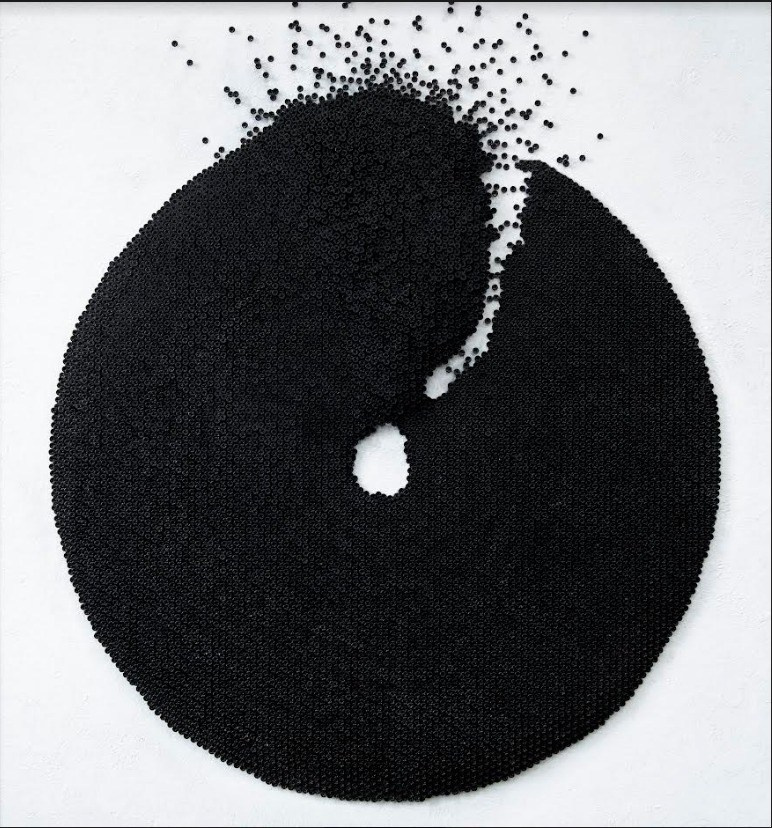 Круговорот, мдф/масло /саморезы, 106×100 см, 2023 год