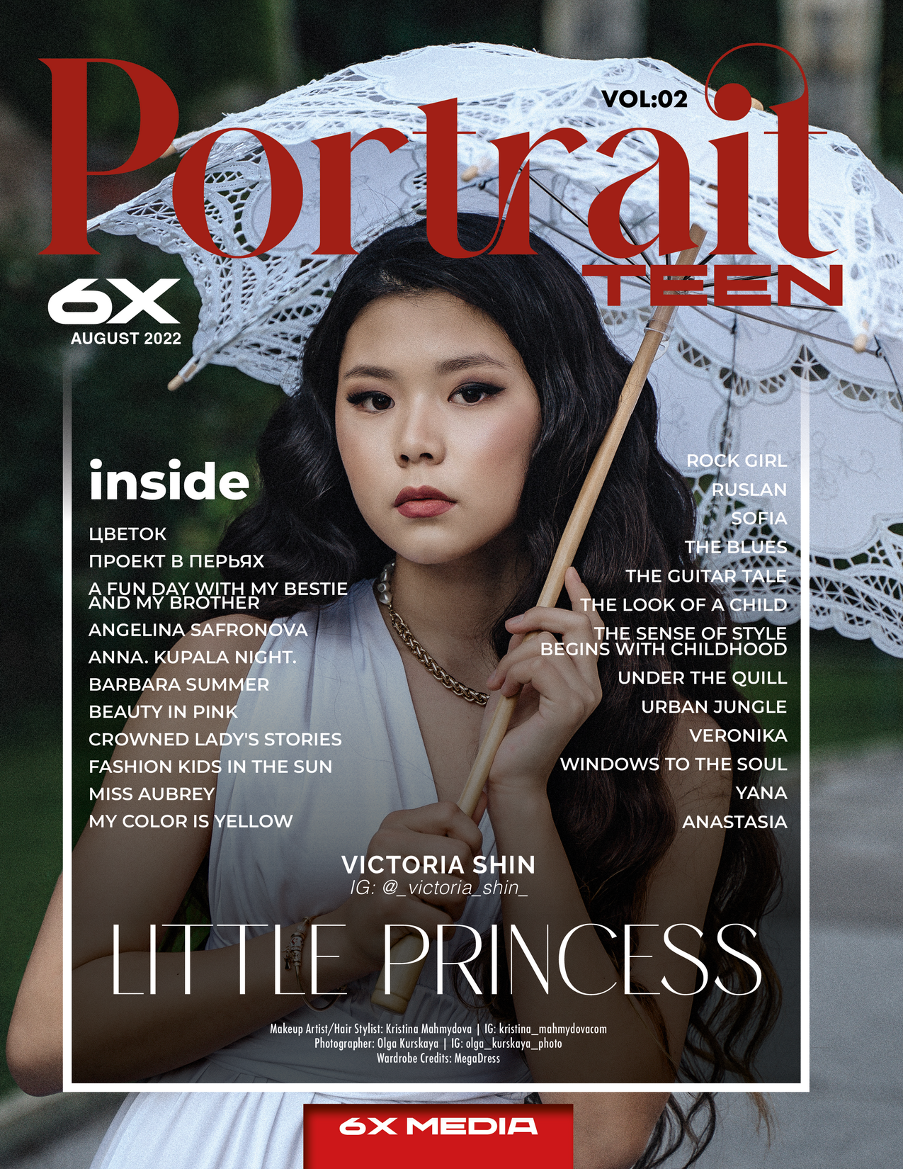 6X TEEN Portrait. Elena Nikitina. Photo Artist. Film photography. Prints