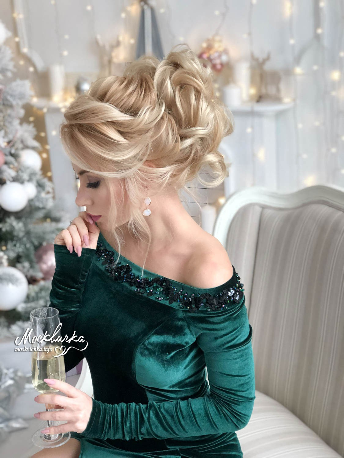 Вечерние образы. Прически и макияж на свадьбу, фотосессию, корпоратив от стилиста Кандаловой Елены в Москве, Домодедово