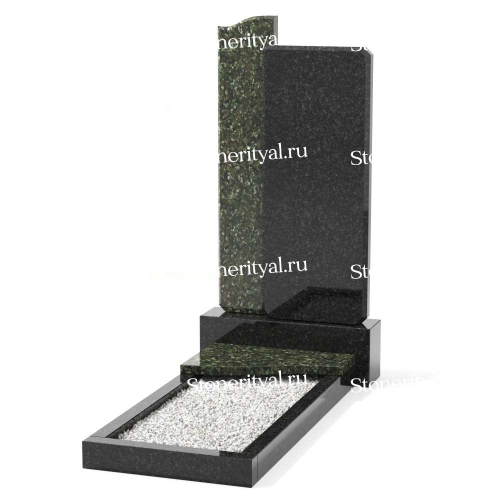 Комбинированные памятники на одного. Изготовление и установка памятников в Москве и МО